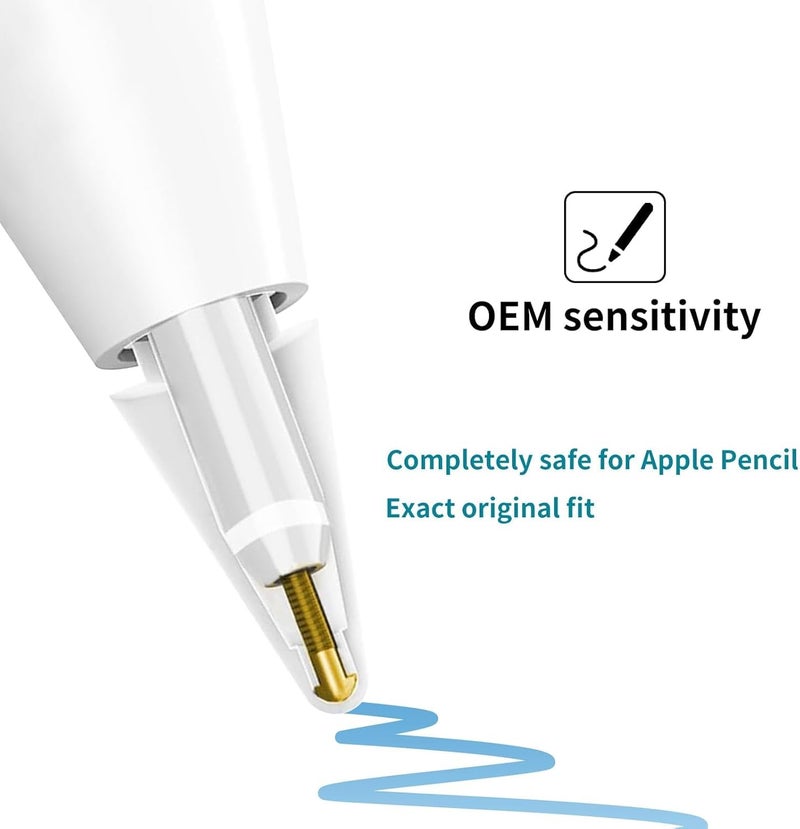 Walant Replacement Tips for Apple Pencil 1st/2nd Gen & Pro/USB-C | Original Feeling & High Sensitivity | Durable Nibs for Writing/Drawing | Compatible with Paper-Like Screen Protector (32 Pack White) - Image 3